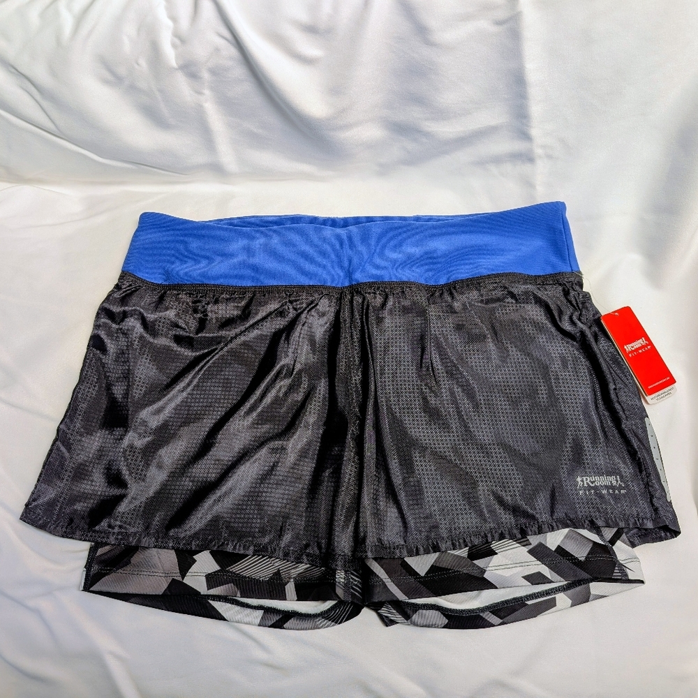 NWT Premium Athletic Shorts with Blue Waistband